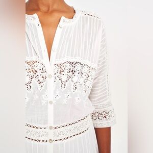 New Love Shack Fancy Beth Embroidered Midi Dress